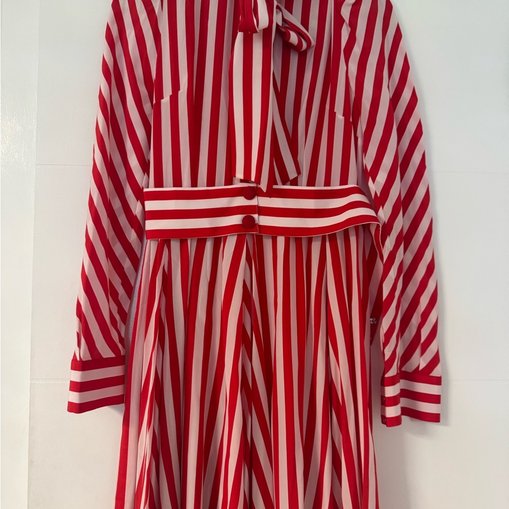 Red and White Striped Dress